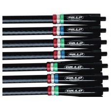 Gillo GS13 Super Slim High Modulus Carbon Stabilisers Red/Blue/Silver Rings: Side Rod : AR81