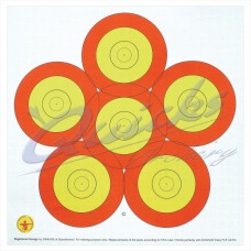 Danage 40cm 6 spot target face : DT65