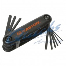 Easton Pro Allen Wrench Fold Up Set Std : Heavy duty molded plastic base : Black : EA50