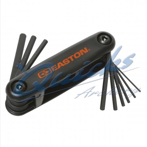 Easton Std Allen Wrench Fold Up Set : Heavy duty molded plastic base : Black : EA50Hex / Torx SetsEA50