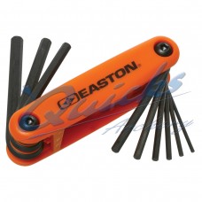 Easton Pro Allen Wrench Fold Up Set XL: Heavy duty molded plastic base : Orange : EA51