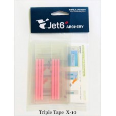 Jet6 Vane Double Sided Triple Fletching Tape (10 x Sheets of 2 Triples) for X10 shafts: KF26