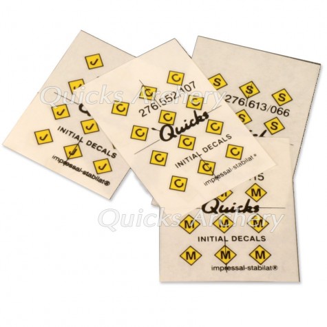 Arrow Identification Letters (12x single letter per sheet) : QA15Decals & WrapsQA15