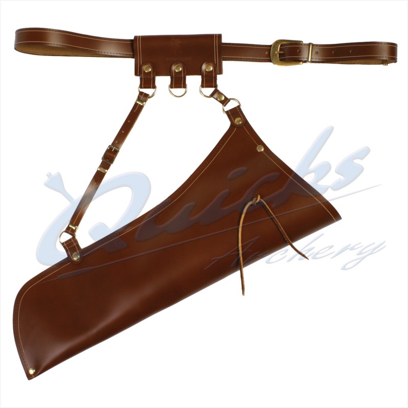 Longshot Traditional Leather Side Quiver Set Quicks Archery
