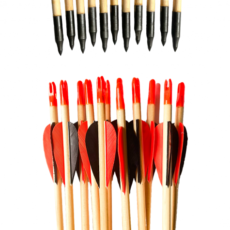 Longshot Standard Wooden Arrows (set of 12) : QS60Wooden ArrowsQS60X12