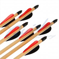 Longshot Standard Wooden Arrows for Lighter Bows (set of 12) : QS61