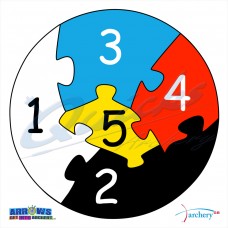 Arrows Archery Jigsaw Puzzle Piece Target Face : QT05