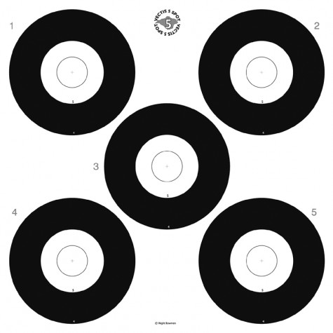 Target Face ; Vectis 5 Spot Worcester Indoor face (each) : ST10RoundelST10