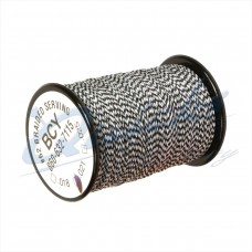 BCY No62 Braided Centre Serving  Black/White : WD35